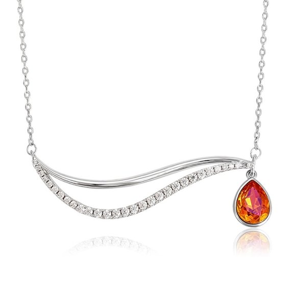 Gorgeous Swarovski Wave Necklace - Picture 3 of 14